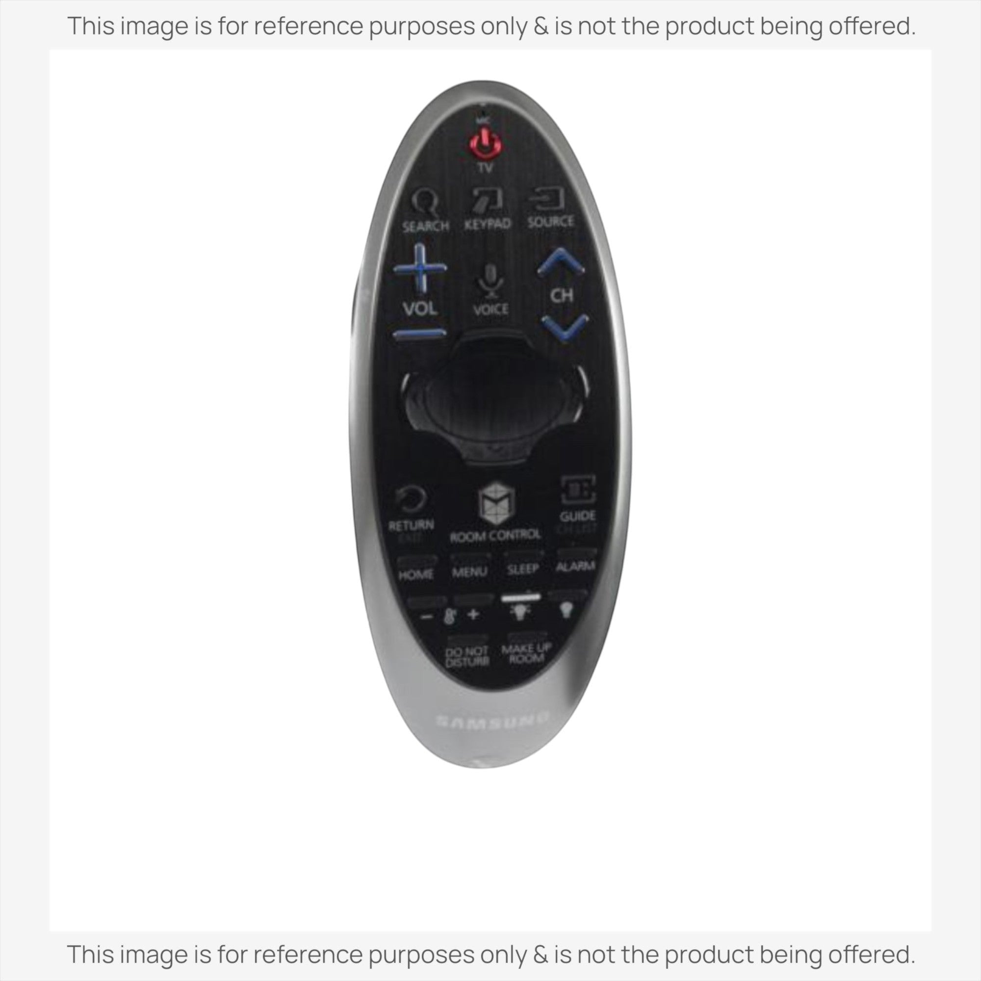 Anderic replacement remote control for Samsung Smart TV with cursor navigation and ergonomic silver design