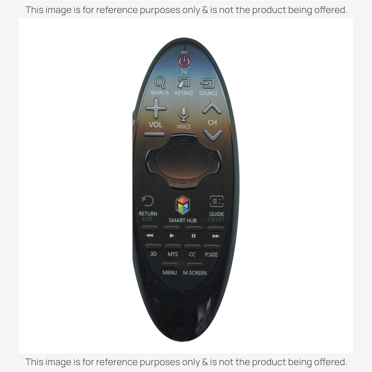 Anderic SR7557 replacement remote for Samsung Smart TV with pointer cursor, Smart Hub, and media control buttons.