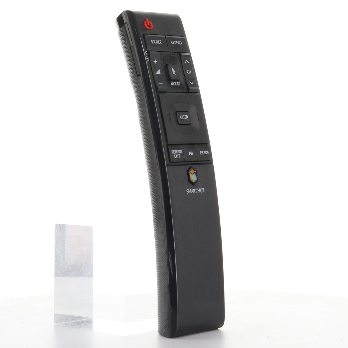 Anderic replacement RF remote control for Samsung Smart TVs in black with ergonomic button layout and Smart Hub key.
