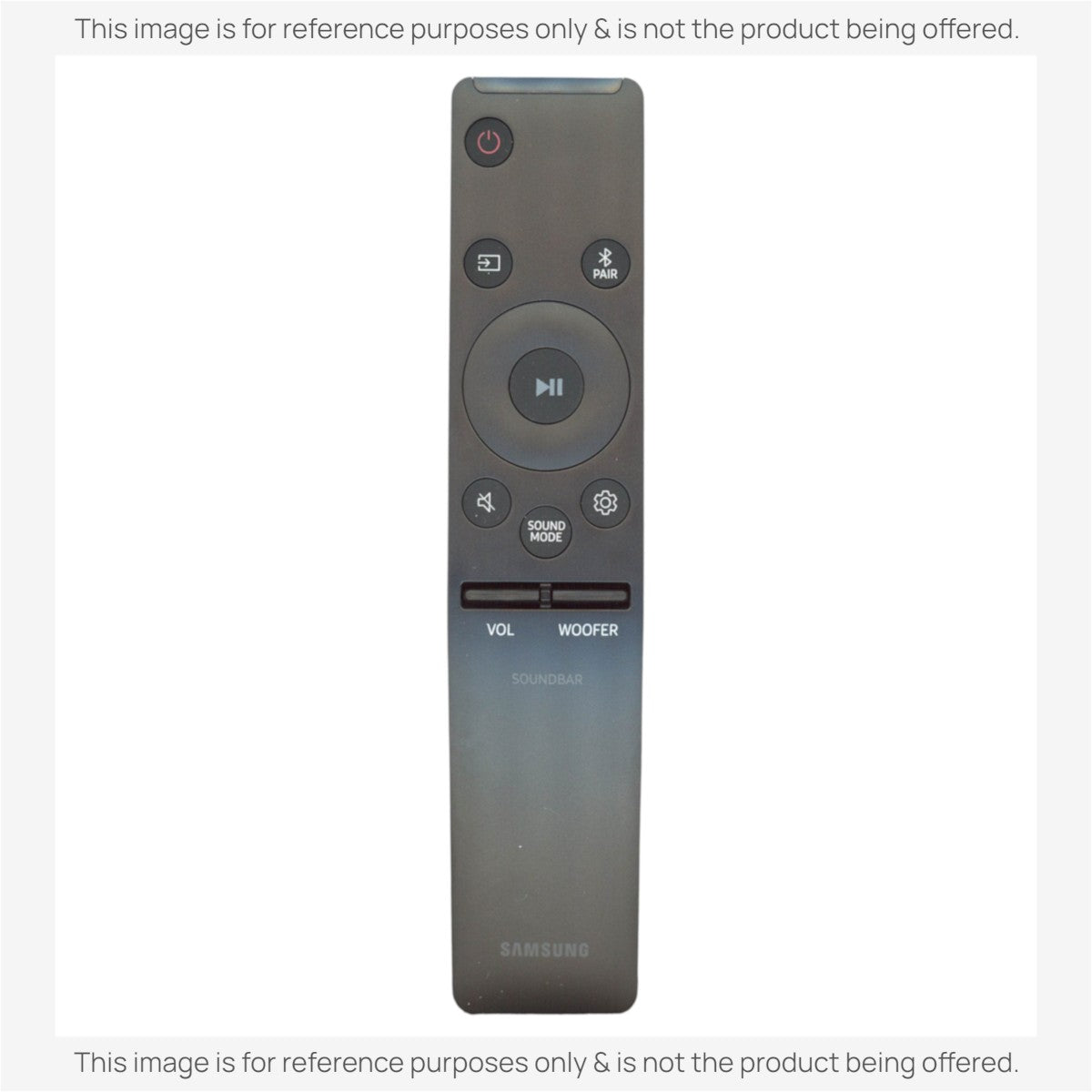 Anderic replacement remote control for Samsung sound bar systems, model AH81-15340A in black with essential buttons.