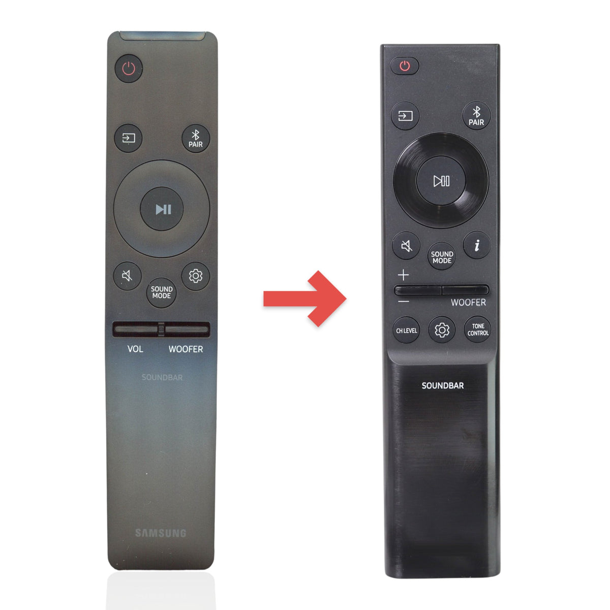 Anderic replacement remote control for Samsung sound bar systems, model AH81-15340A in black with essential buttons.