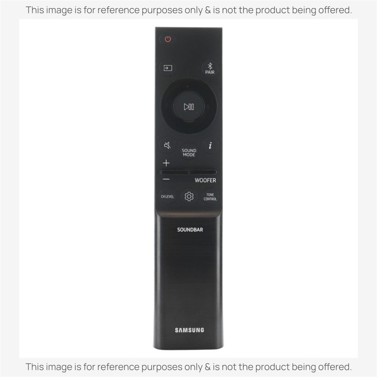 Anderic replacement remote control for Samsung HW series soundbars with black finish and intuitive button layout