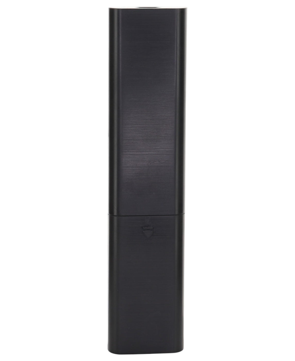 Anderic black IR remote control for Samsung Crystal UHD TVs, back view showing battery compartment cover.
