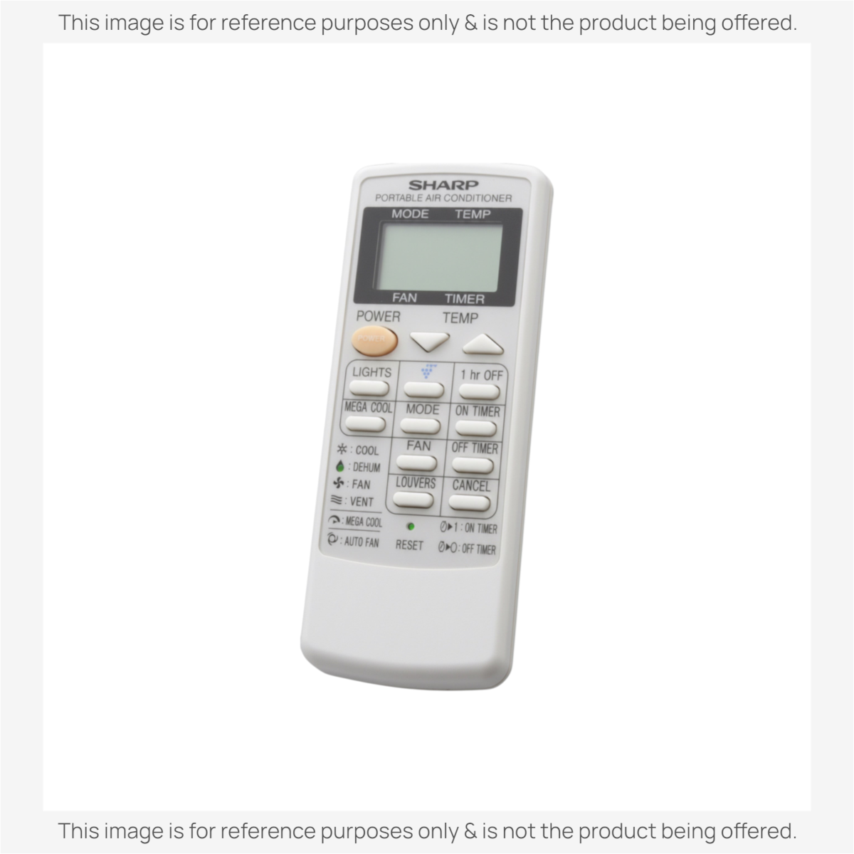 Anderic replacement remote control for Sharp air conditioners with LCD screen and multi-function buttons
