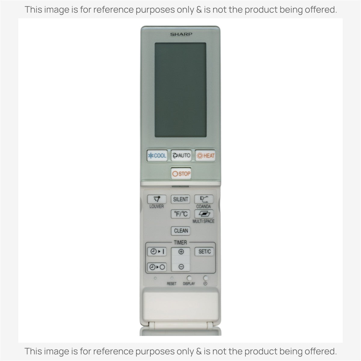 Anderic replacement remote control for Sharp split-type inverter air conditioners with intuitive function buttons.