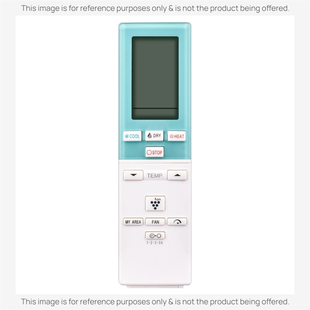 Anderic replacement remote control for Sharp split-type inverter air conditioners with backlit LCD and white casing.