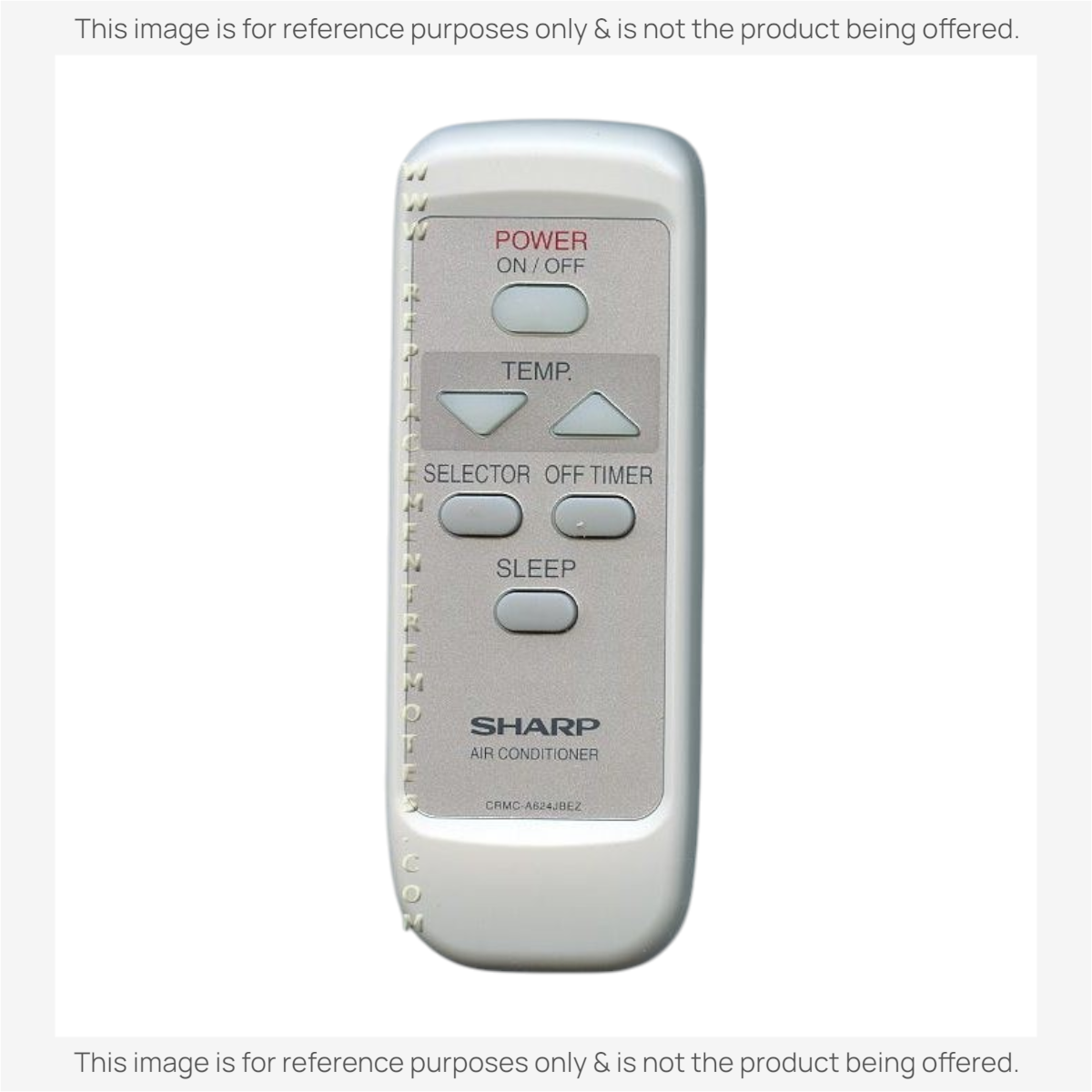 Anderic replacement remote control for Sharp air conditioner models with grey buttons and clear function labels