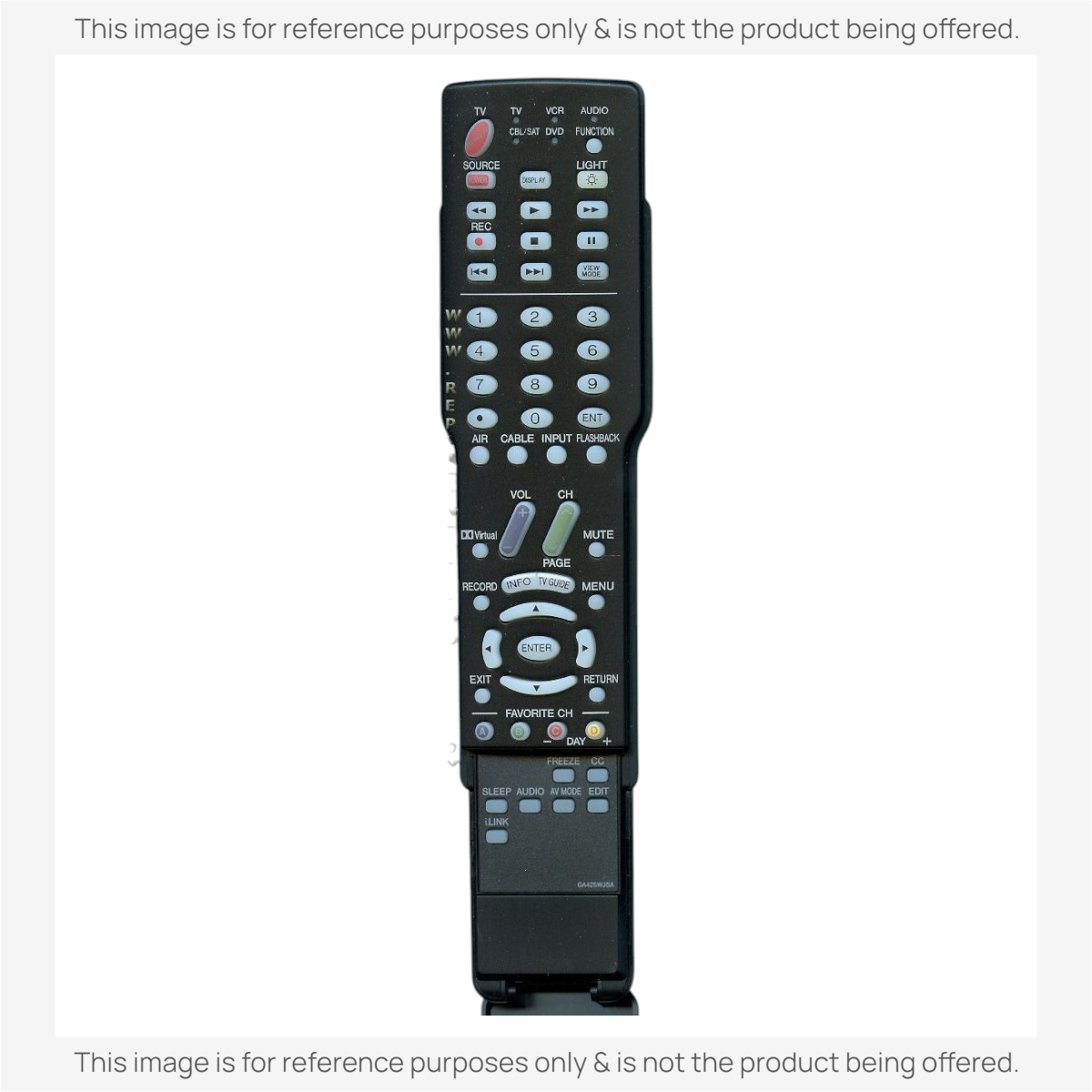 Anderic black replacement remote control for Sharp AQUOS TVs featuring a full numeric keypad and function buttons.