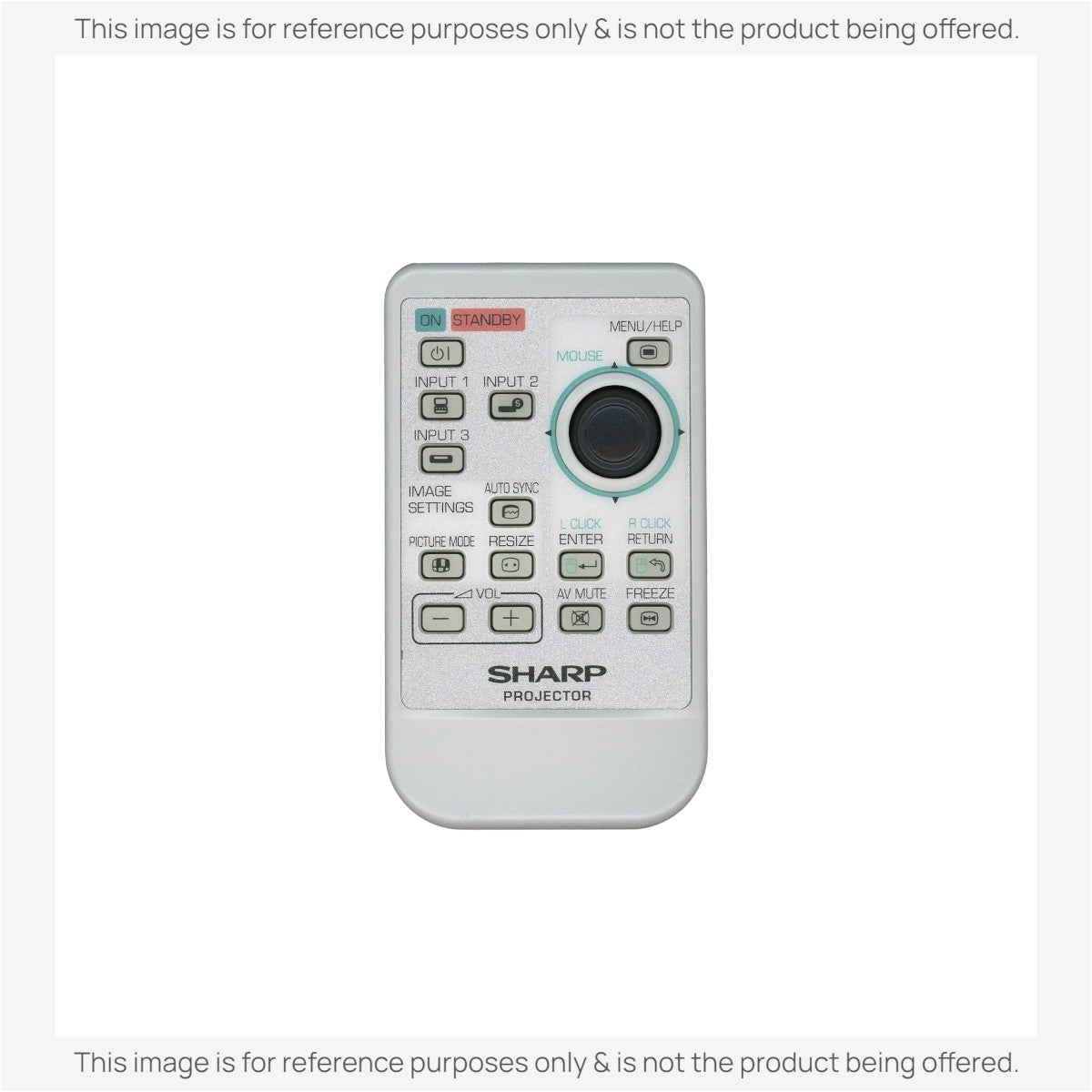 Anderic replacement infrared remote control for Sharp projectors with mouse navigation and input buttons