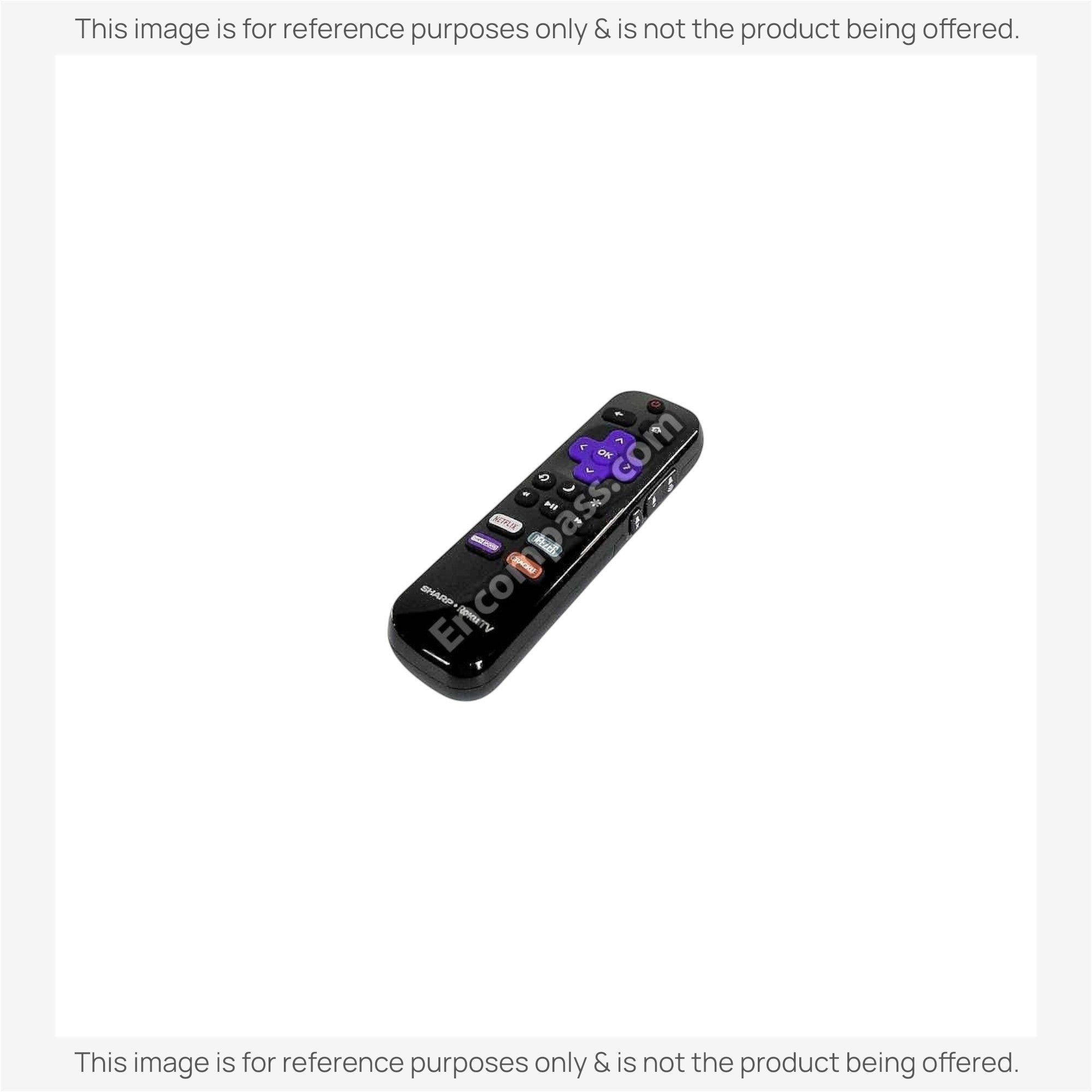 Anderic substitute remote control for Sharp Roku TV with streaming app shortcut buttons and navigation pad.