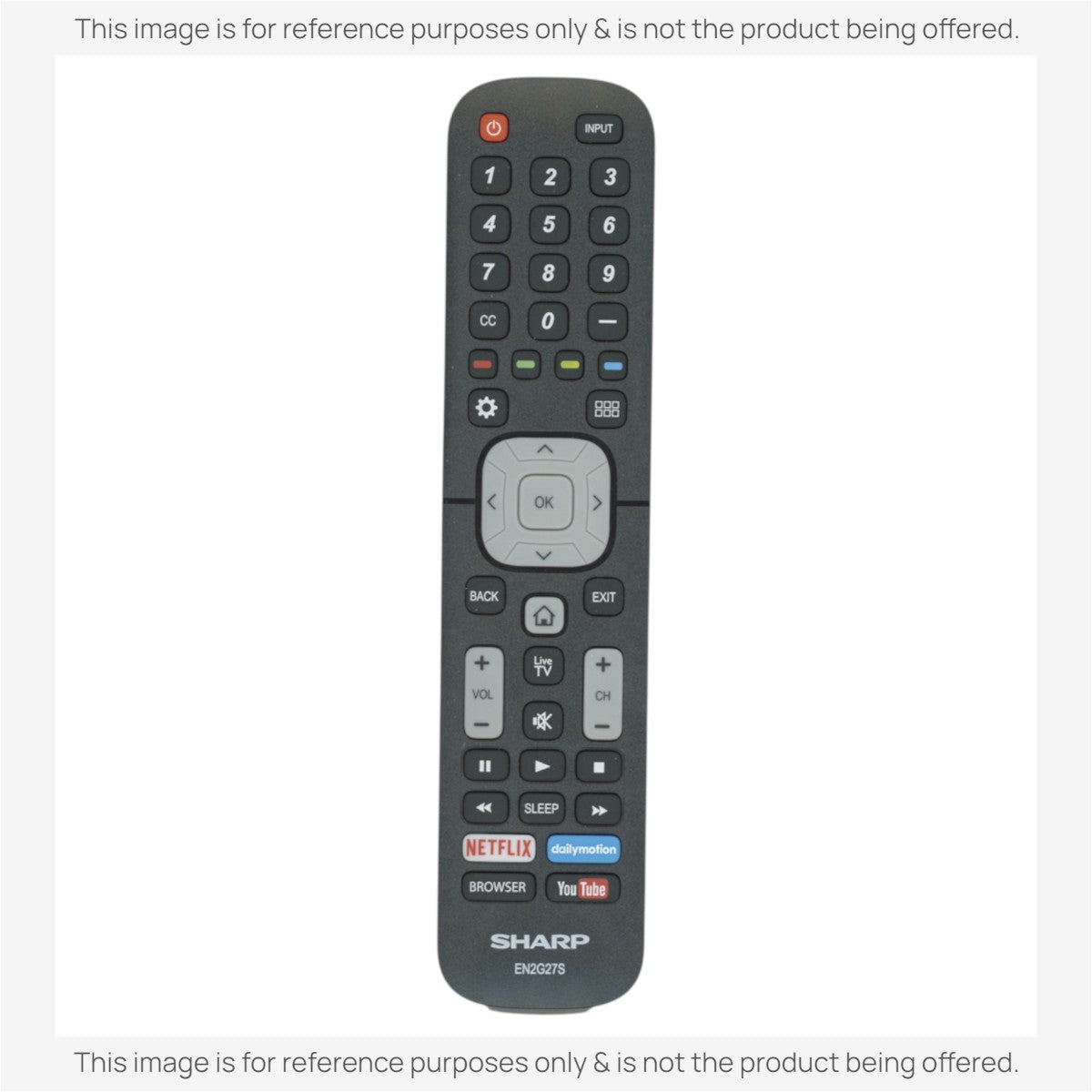 Anderic substitute remote control for Sharp smart TVs with dedicated Netflix and YouTube buttons