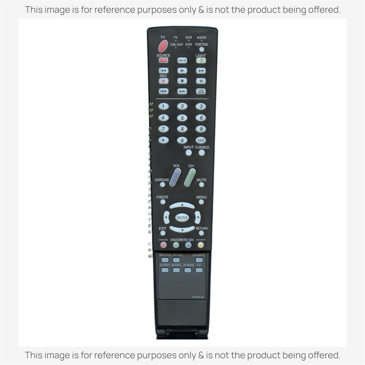Anderic substitute black TV remote control for Sharp models with numeric keypad and menu navigation buttons