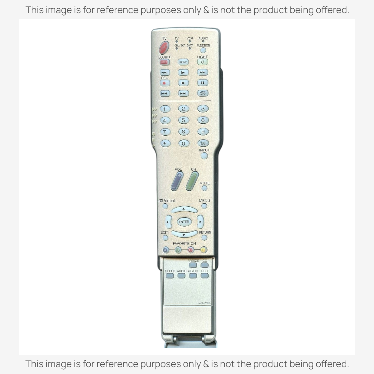 Anderic replacement remote control for Sharp AQUOS TVs, featuring a silver finish and full button layout.