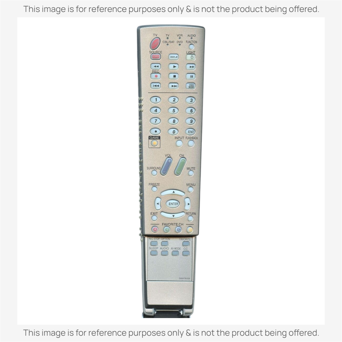 Anderic replacement remote control for Sharp TVs, featuring a silver finish and comprehensive button layout.
