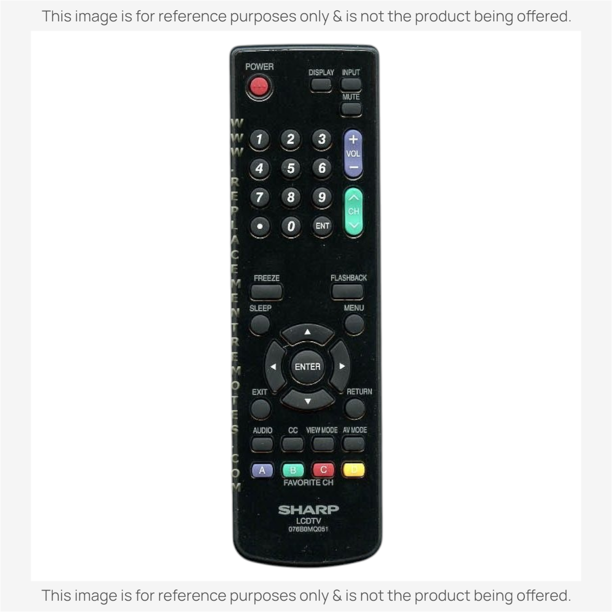 Anderic substitute remote control for Sharp TV, black handheld device with numeric keypad and function buttons.