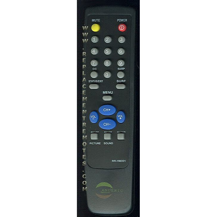 The Anderic Simple Magnavox Remote Control, model RR-H4001, is a pre-programmed black TV remote with mute, power, menu, volume, and channel buttons. It comes with a replacement warranty.
