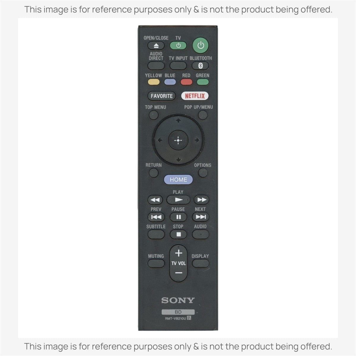Anderic replacement remote control for Sony Blu-ray players featuring a black design with dedicated Netflix button.