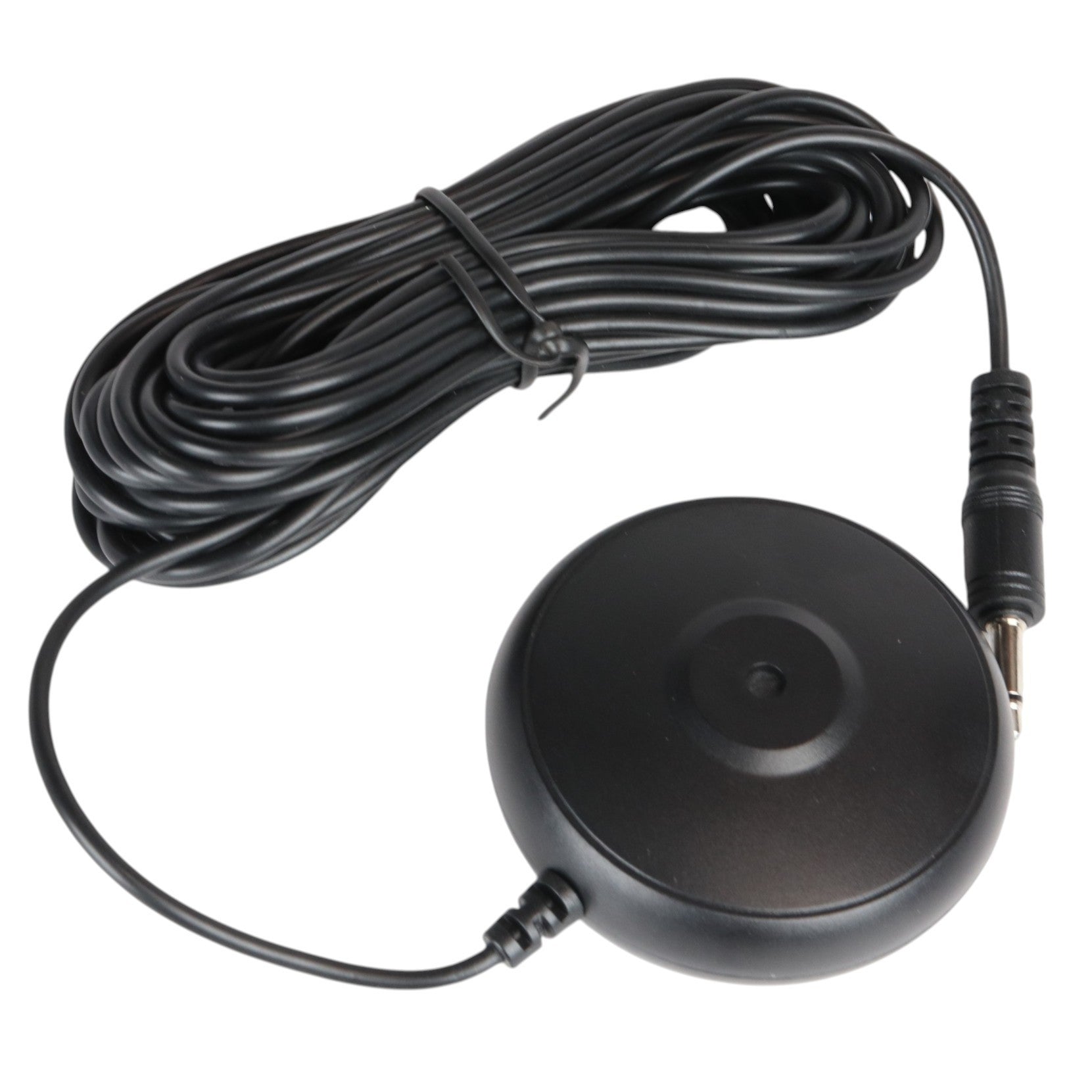 Anderic mono condenser measurement microphone for Sony AV receiver calibration with a long black cable and 3.5mm jack.