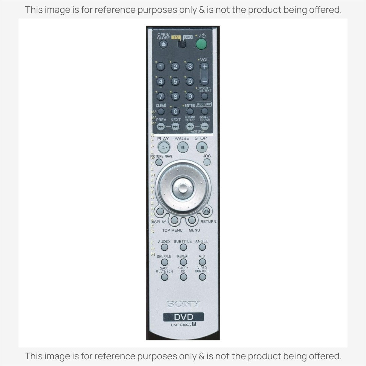 Anderic replacement remote control for Sony DVD players featuring playback, menu, and navigation buttons.