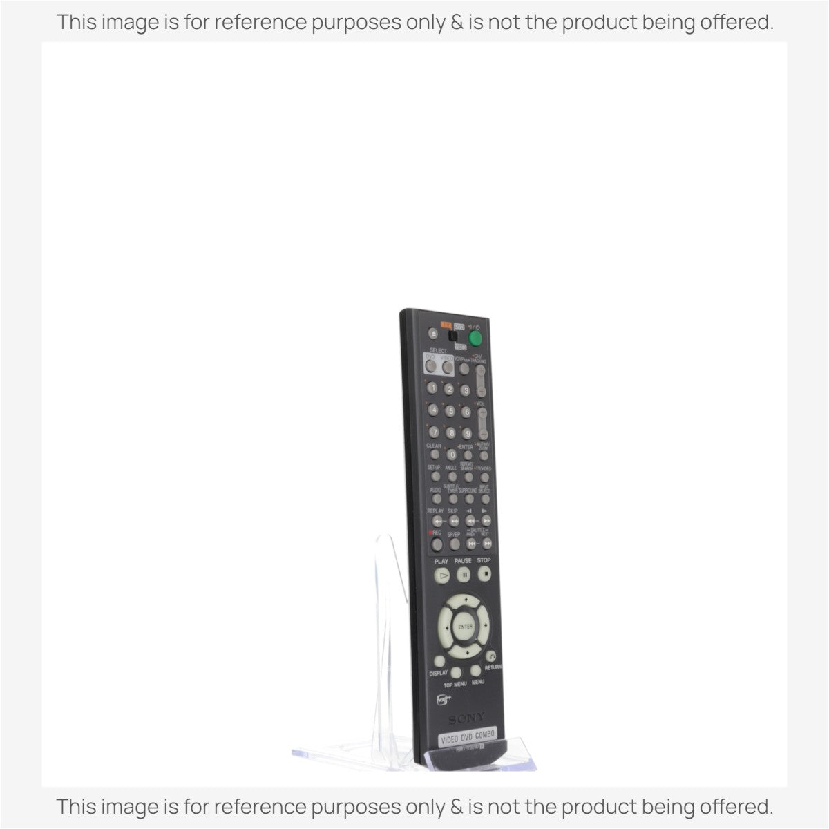 Anderic replacement remote control for Sony DVD and VCR combo units with black casing and multi-function buttons
