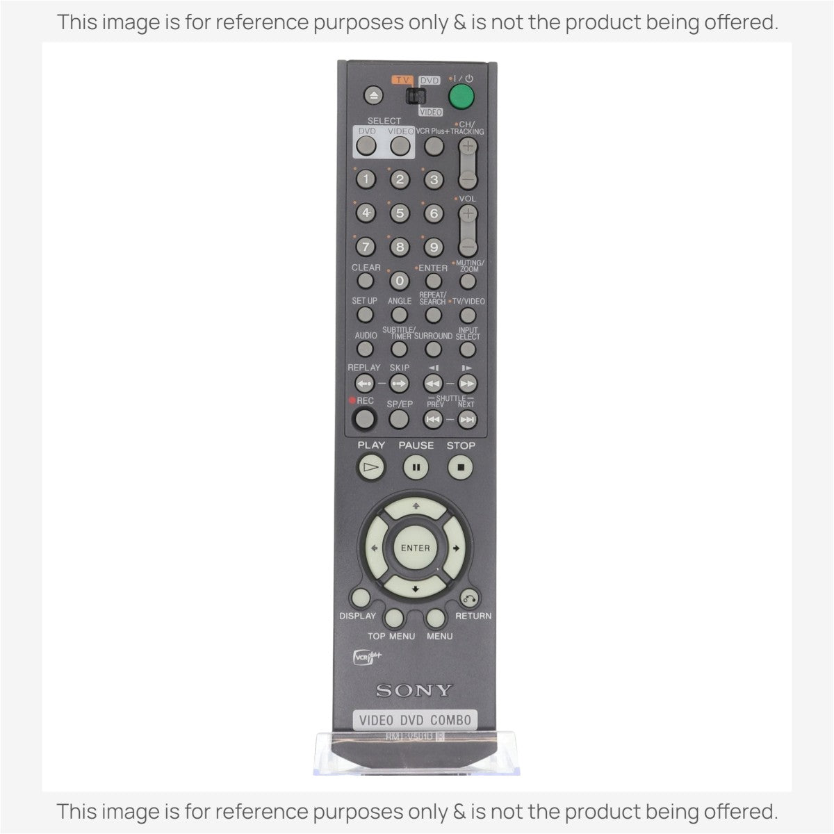 Anderic replacement remote control for Sony DVD and VCR combo players with black casing and labelled function buttons.