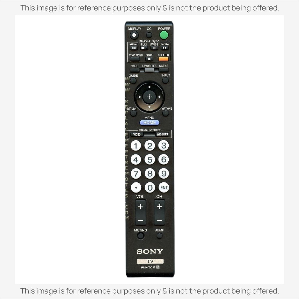 Anderic Substitute For Sony RM-YD027 TV Remote Control - RMYD027 [RRYD