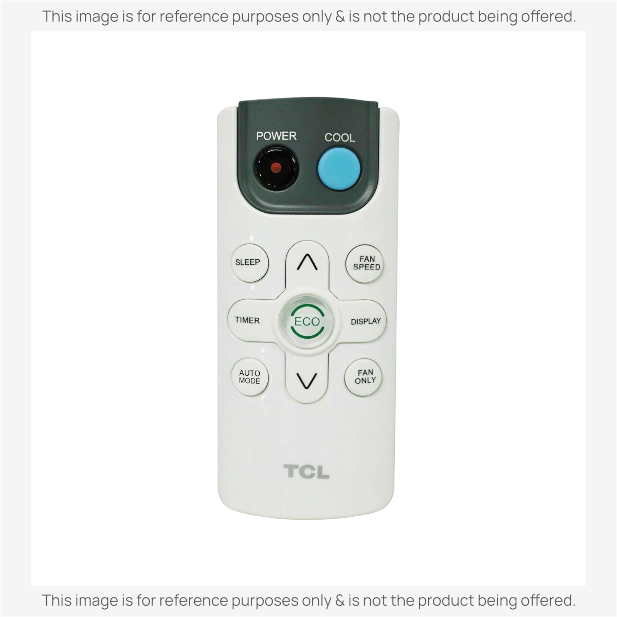Anderic replacement remote control for TCL air conditioners with white casing, grey top panel, and labeled buttons.