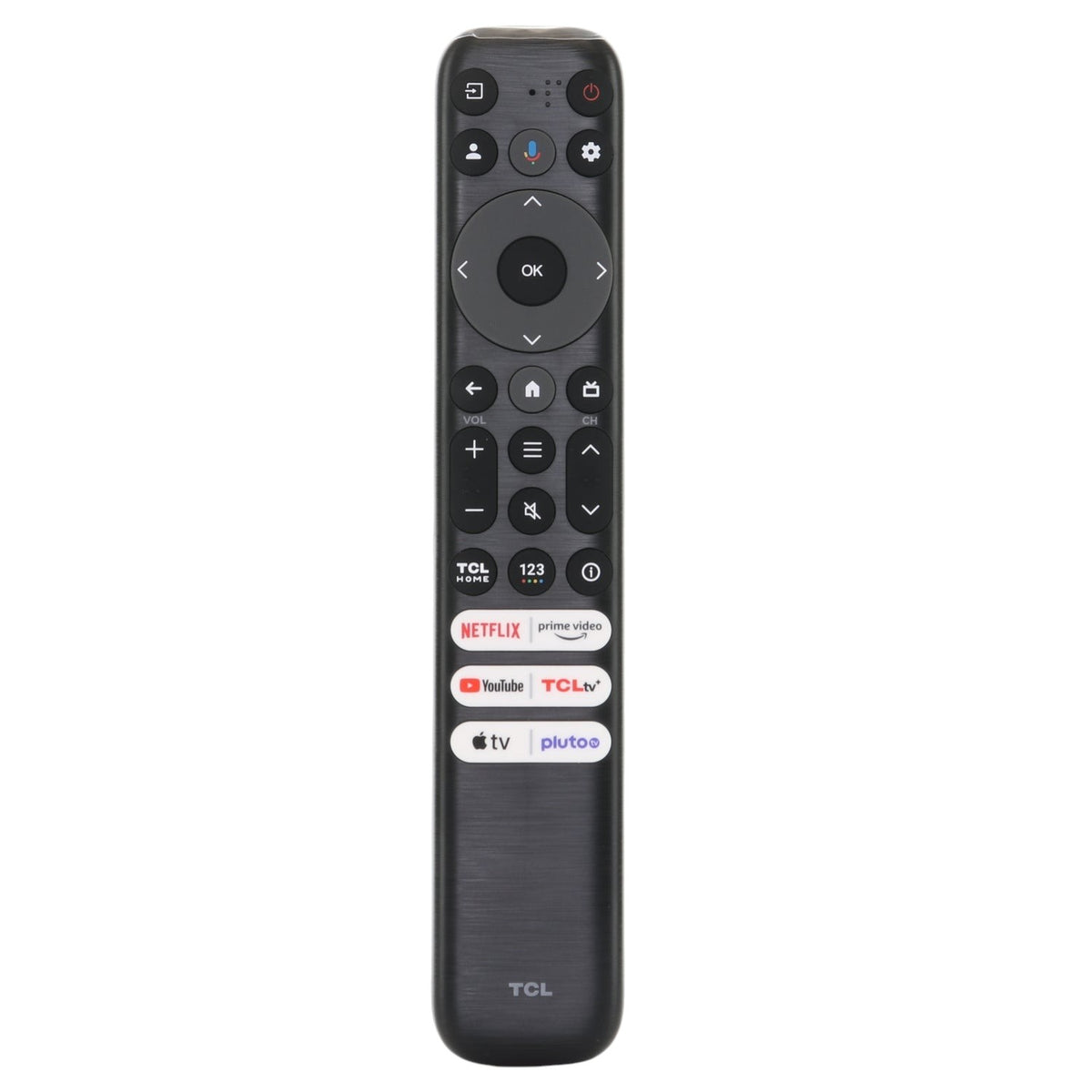 Anderic TCL RC813 FMBG smart voice remote control for Google TV with dedicated streaming app shortcut buttons