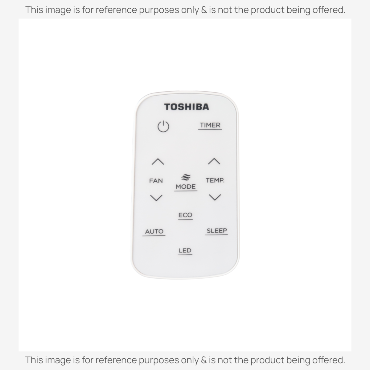 Anderic white replacement remote control for Toshiba air conditioners with clearly labeled function buttons