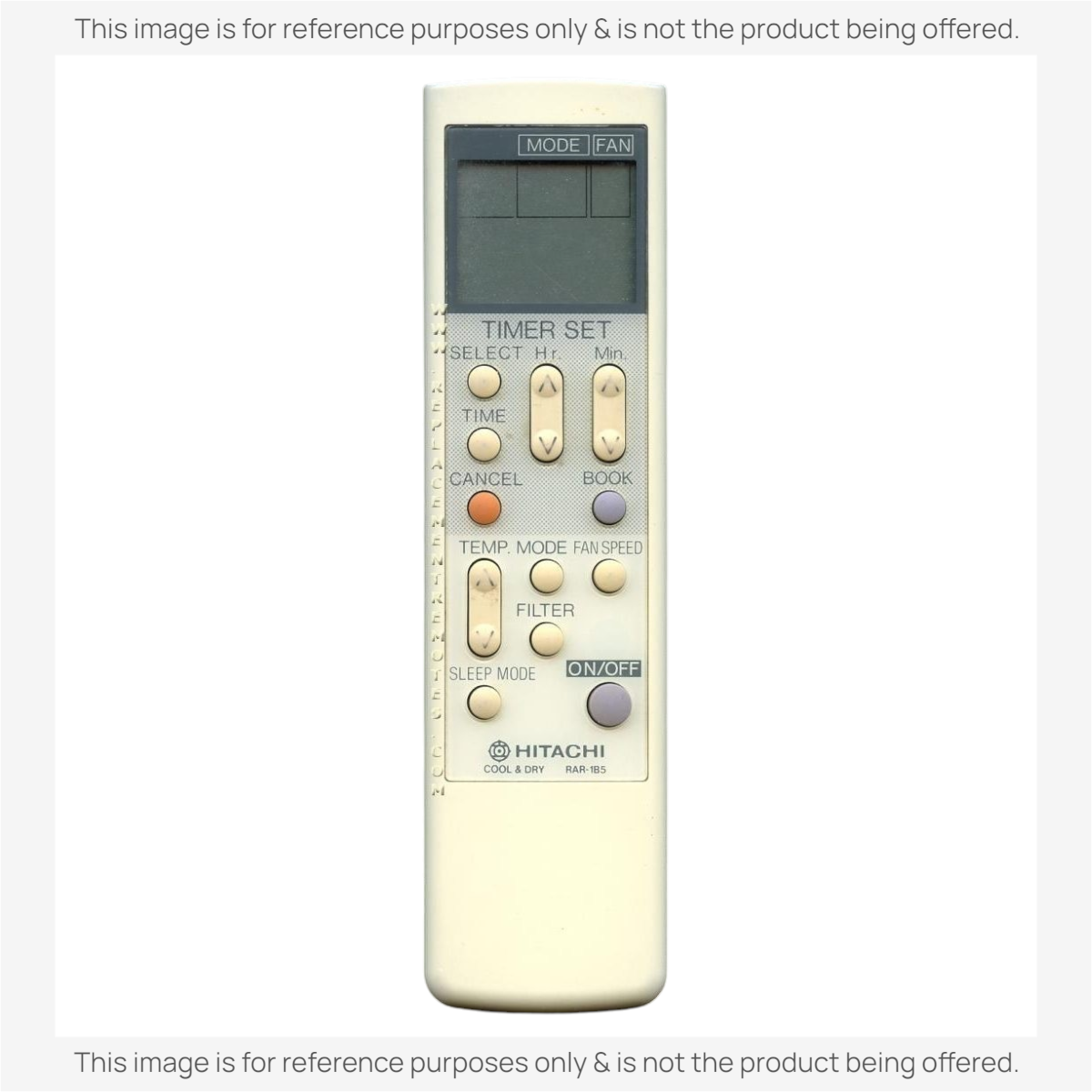 Anderic universal air conditioner remote control with backlit LCD screen and multi-function buttons for HVAC units.