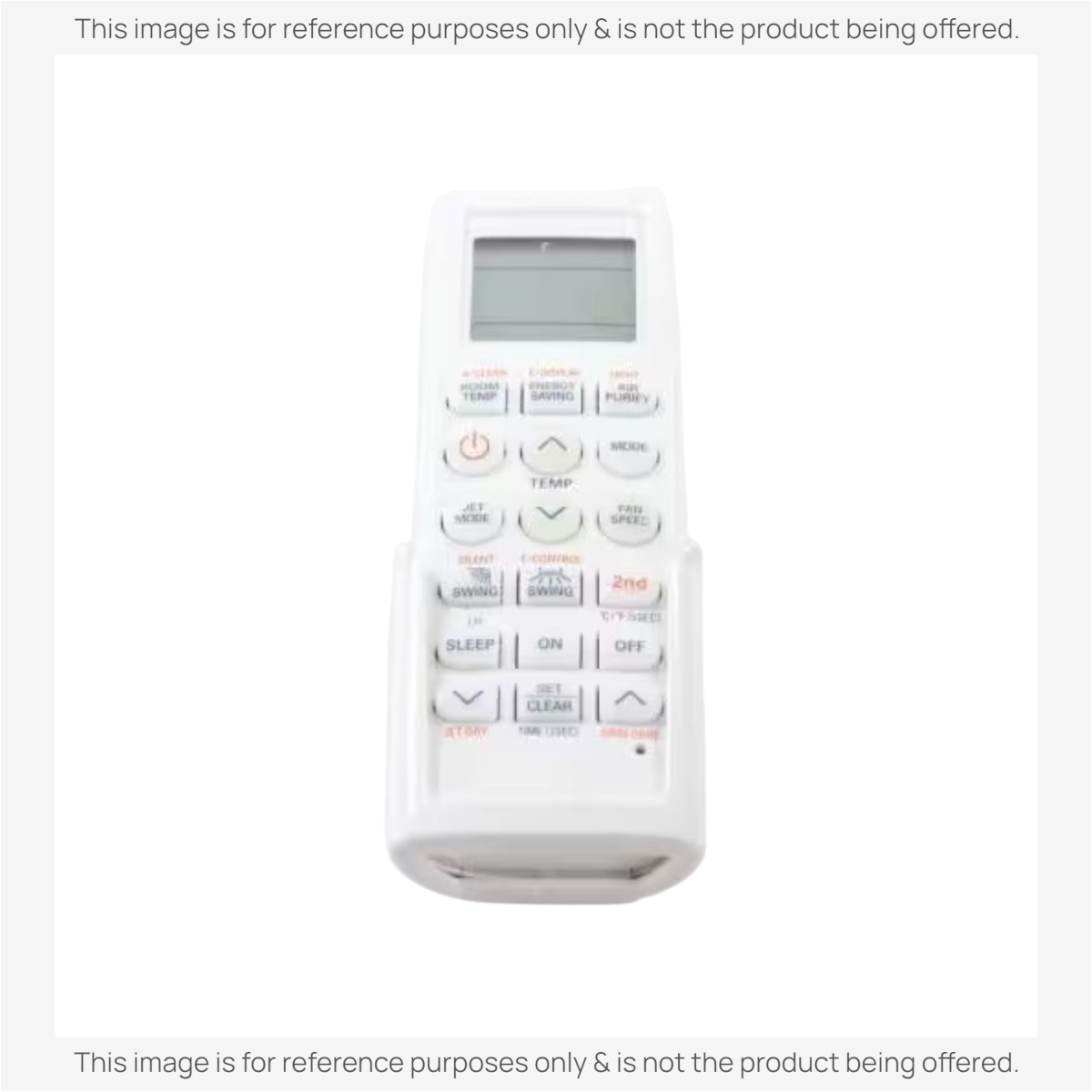 Anderic KTN828 white universal air conditioner remote control with backlit LCD screen and numeric keypad.