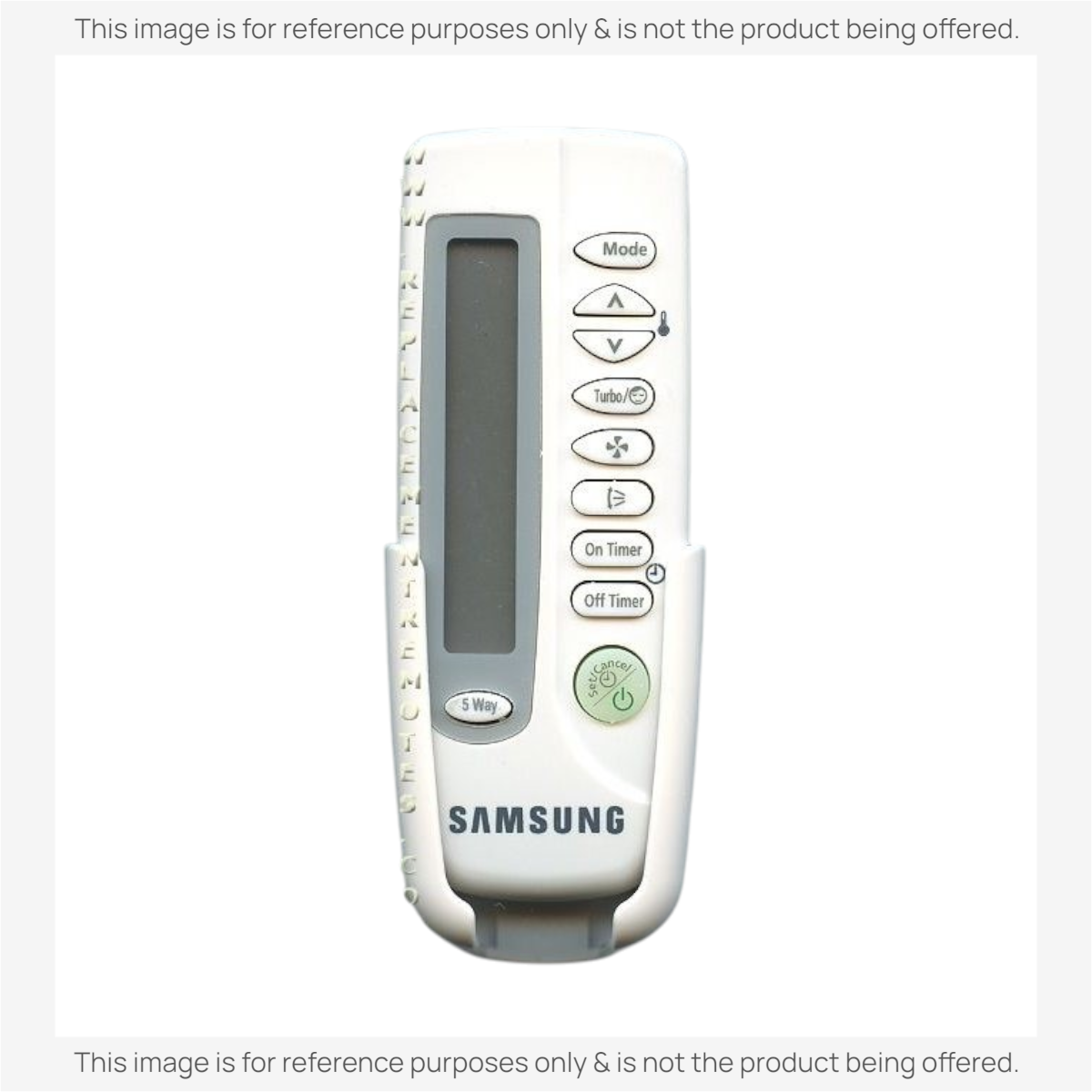 Anderic white universal air conditioner remote control with backlit LCD display and programmable buttons