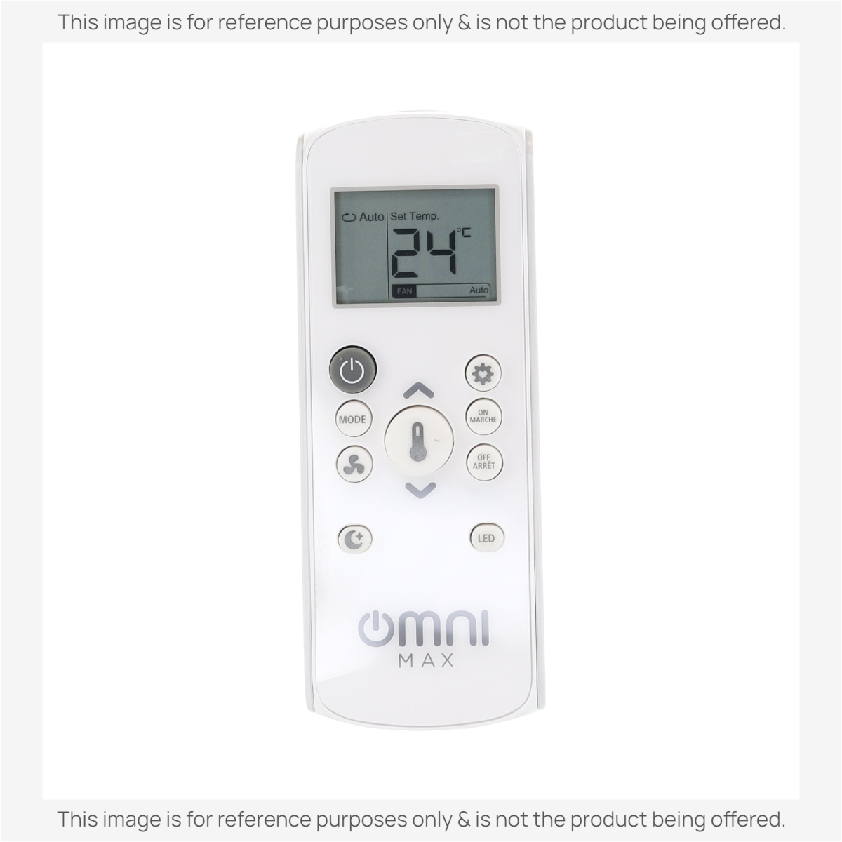 Anderic KTN828 universal air conditioner remote control with white casing and backlit LCD screen
