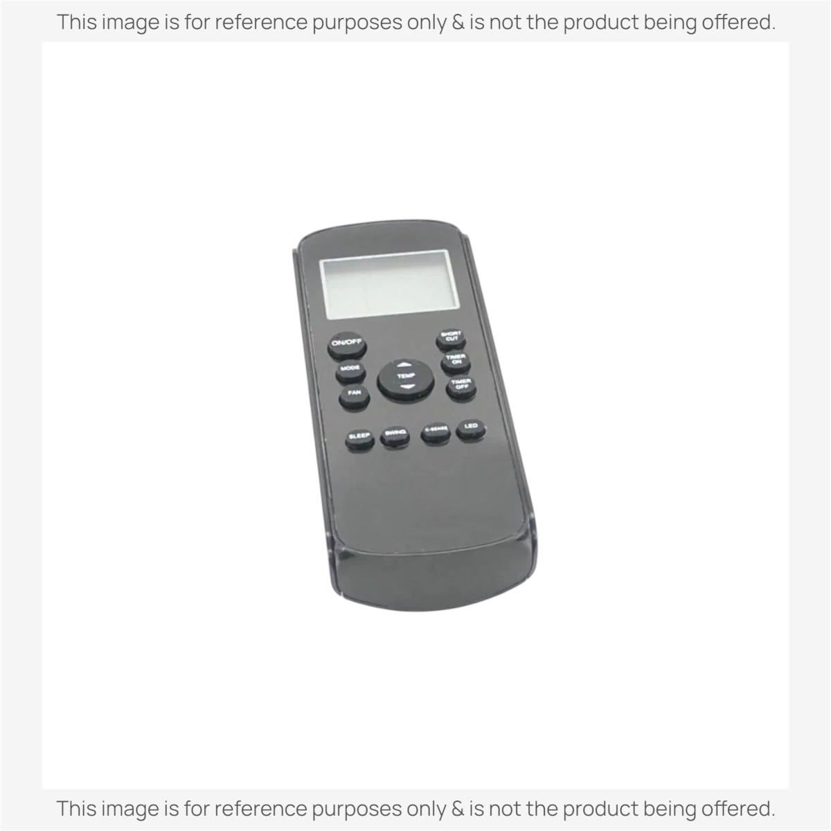 Anderic universal air conditioner remote control with a black casing and backlit LCD display screen.