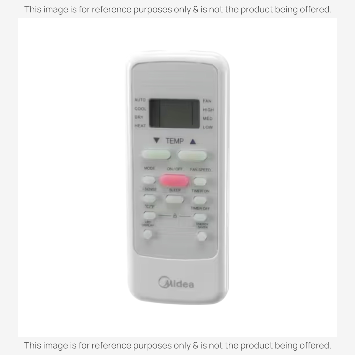 Anderic KTN828 universal air conditioner remote control with backlit LCD screen and white plastic casing
