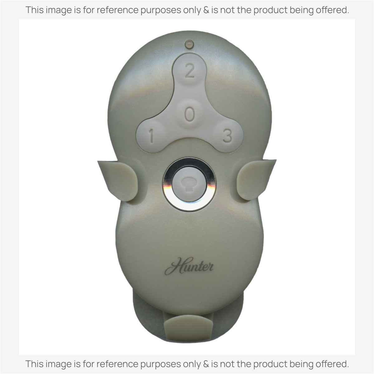 Anderic universal 3-speed ceiling fan remote control in light grey with numbered buttons and light icon.