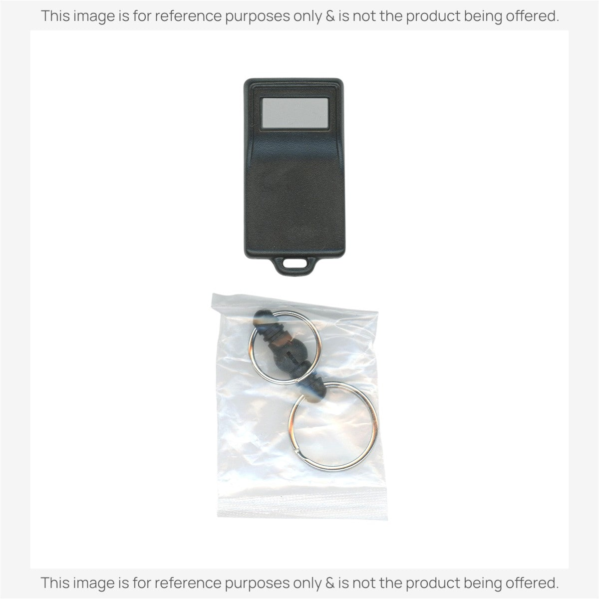 Anderic universal garage door remote control with keychain ring, black compact design for Linear Megacode systems.