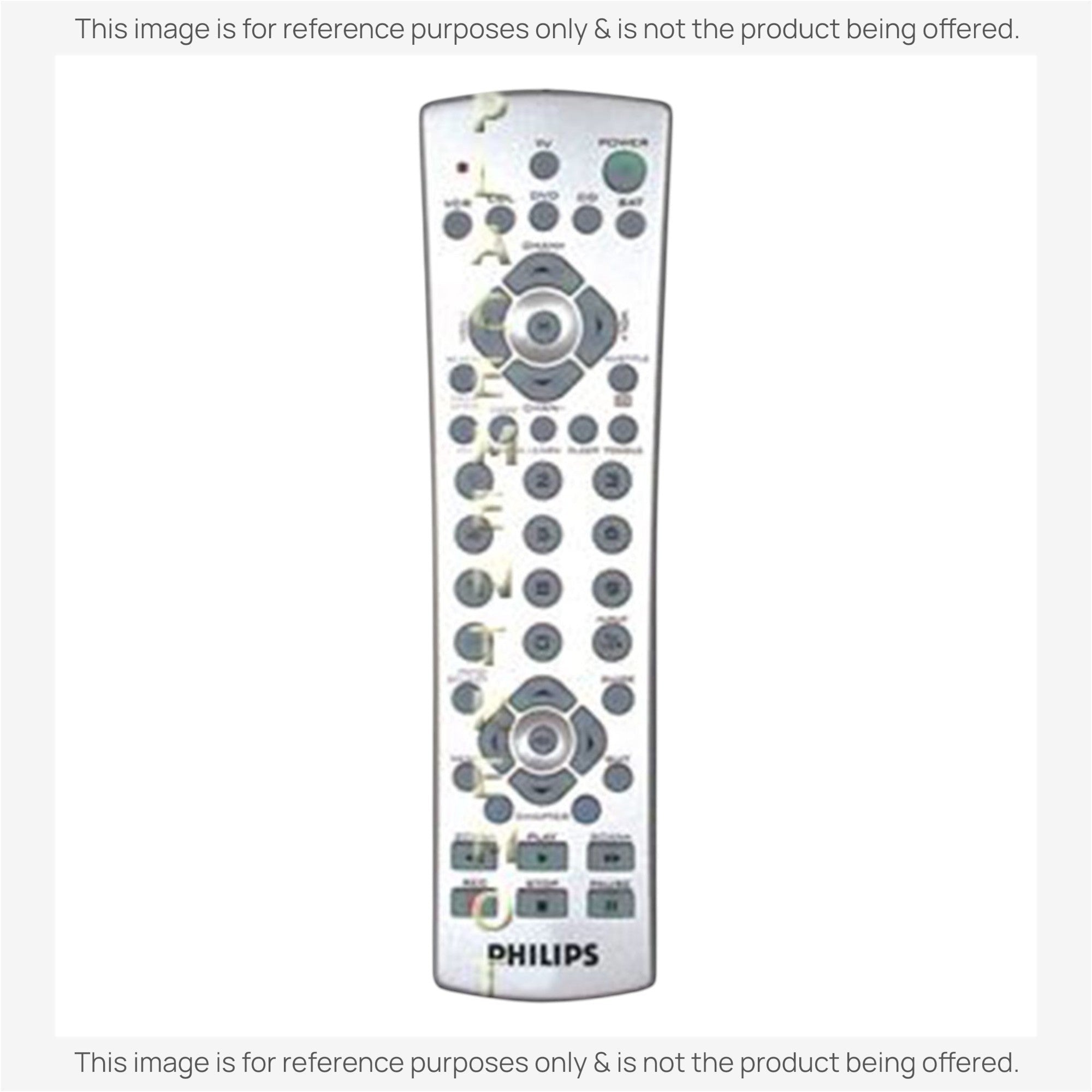 Anderic universal remote control replacement for Philips PM625S with backlit keypad and dedicated streaming buttons.