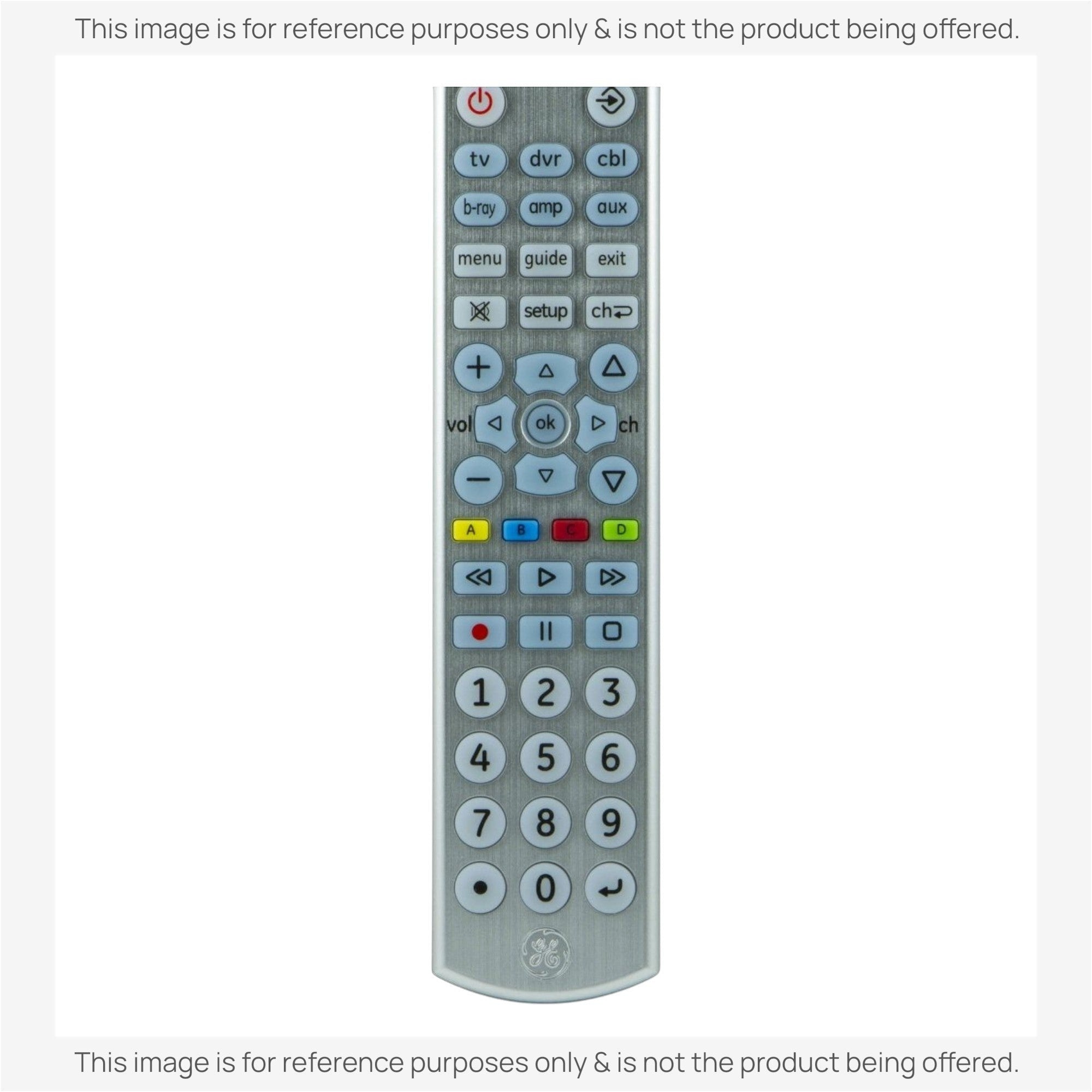 Anderic universal remote control replacement for GE 33712 with backlit keypad and dedicated streaming buttons