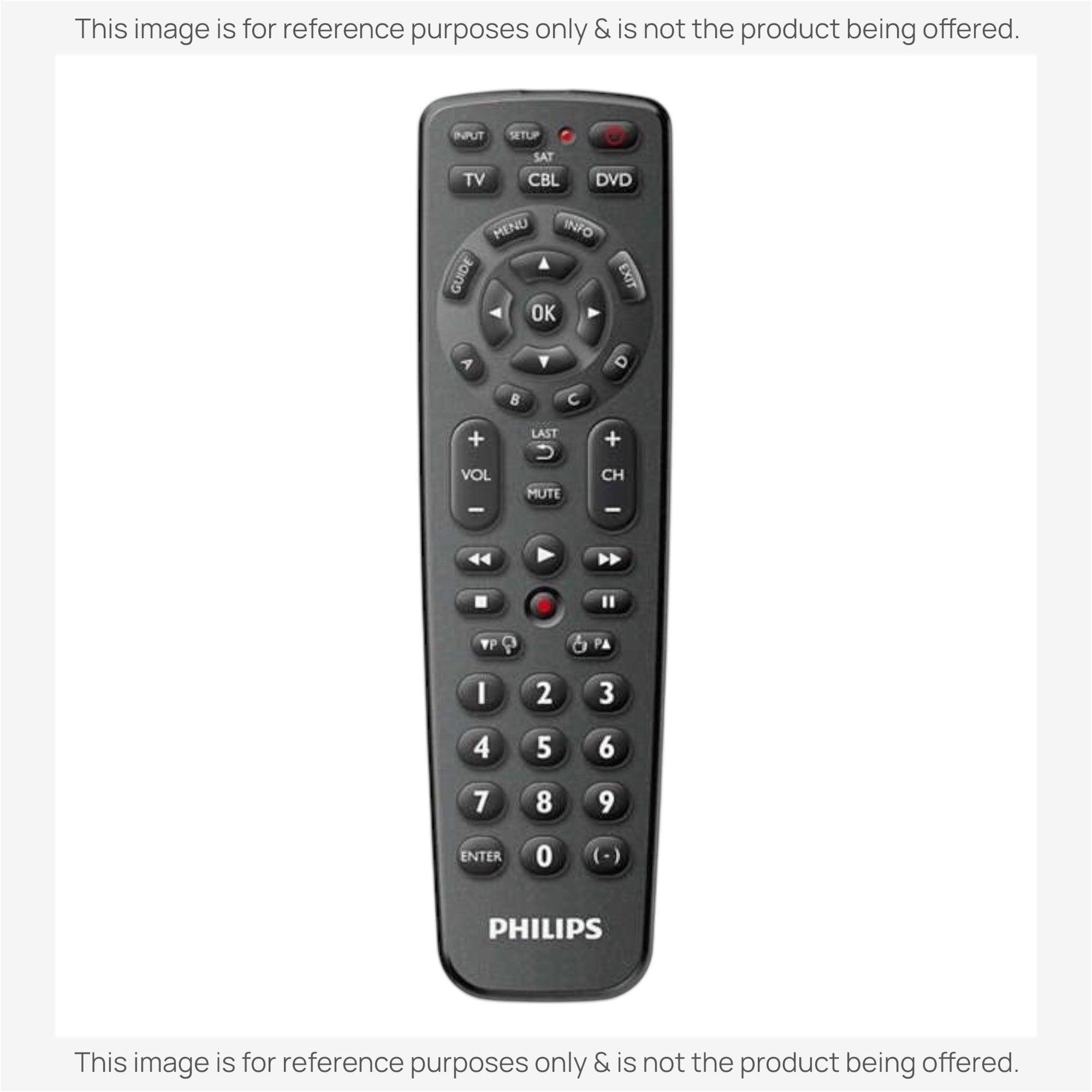 Anderic universal remote control for TVs and streaming devices with a backlit keypad and multi-device support.