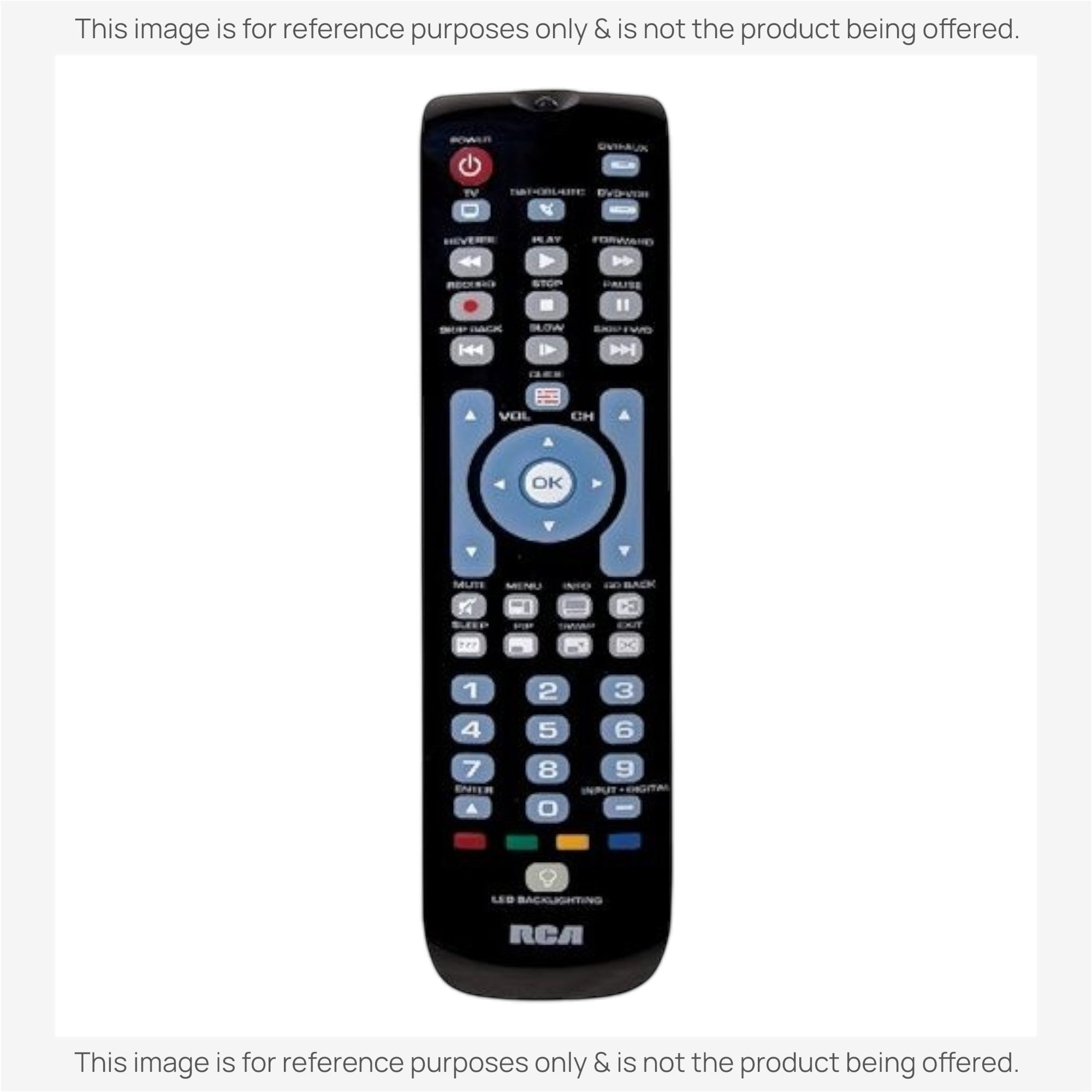 Anderic 4-device universal remote control with backlit keypad for TV, cable, and streaming devices