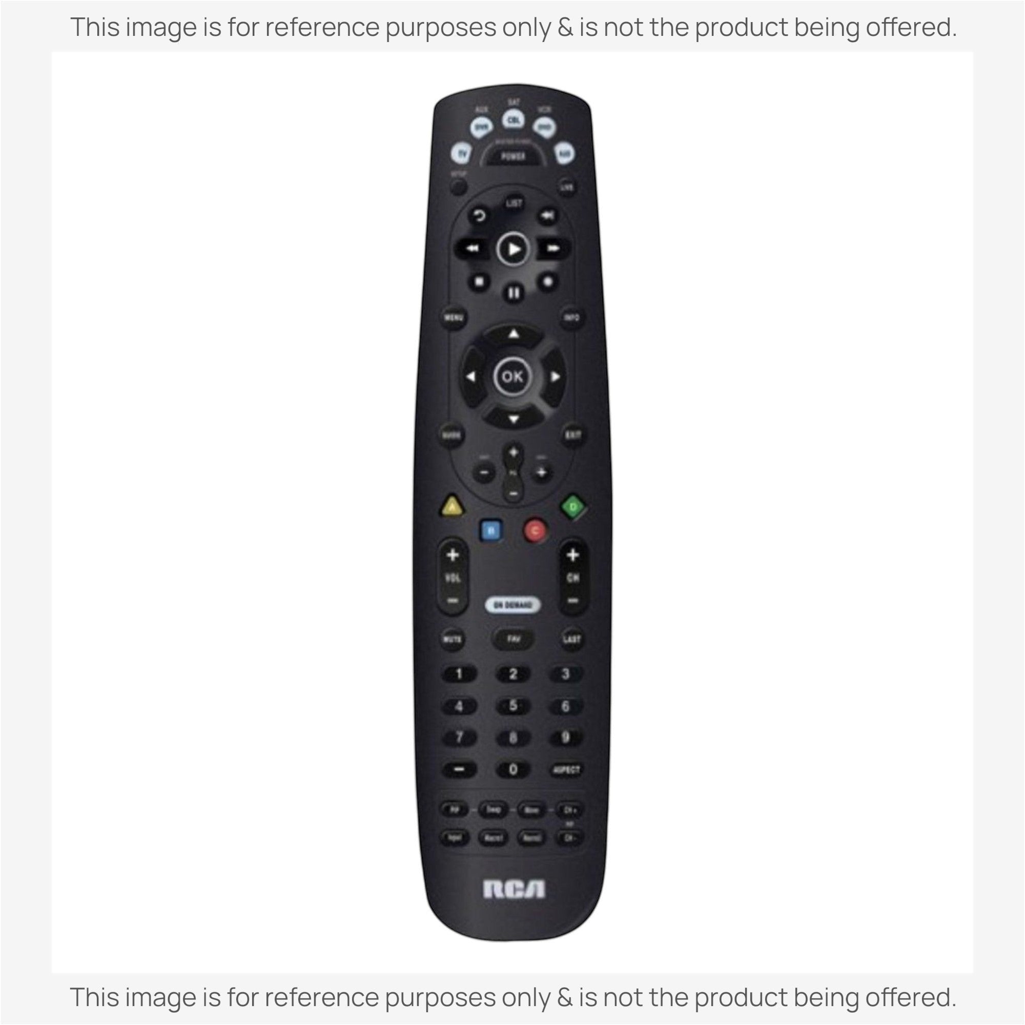 Anderic 5-device universal remote control with backlit keypad and dedicated streaming buttons for home entertainment.