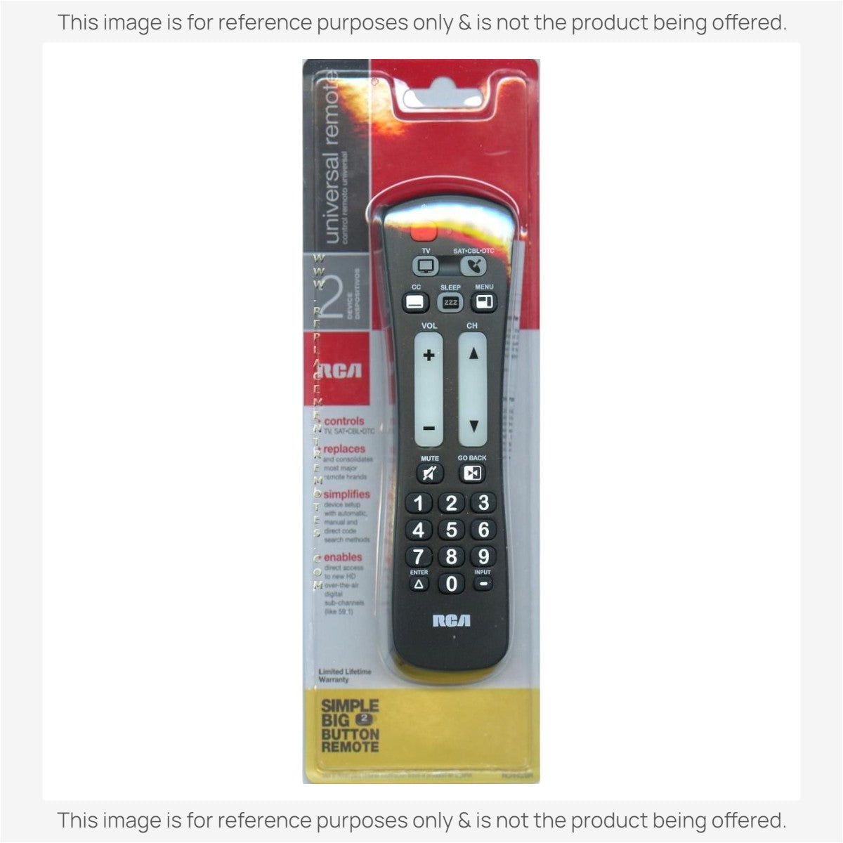 Anderic universal remote control for RCA devices in original retail blister packaging