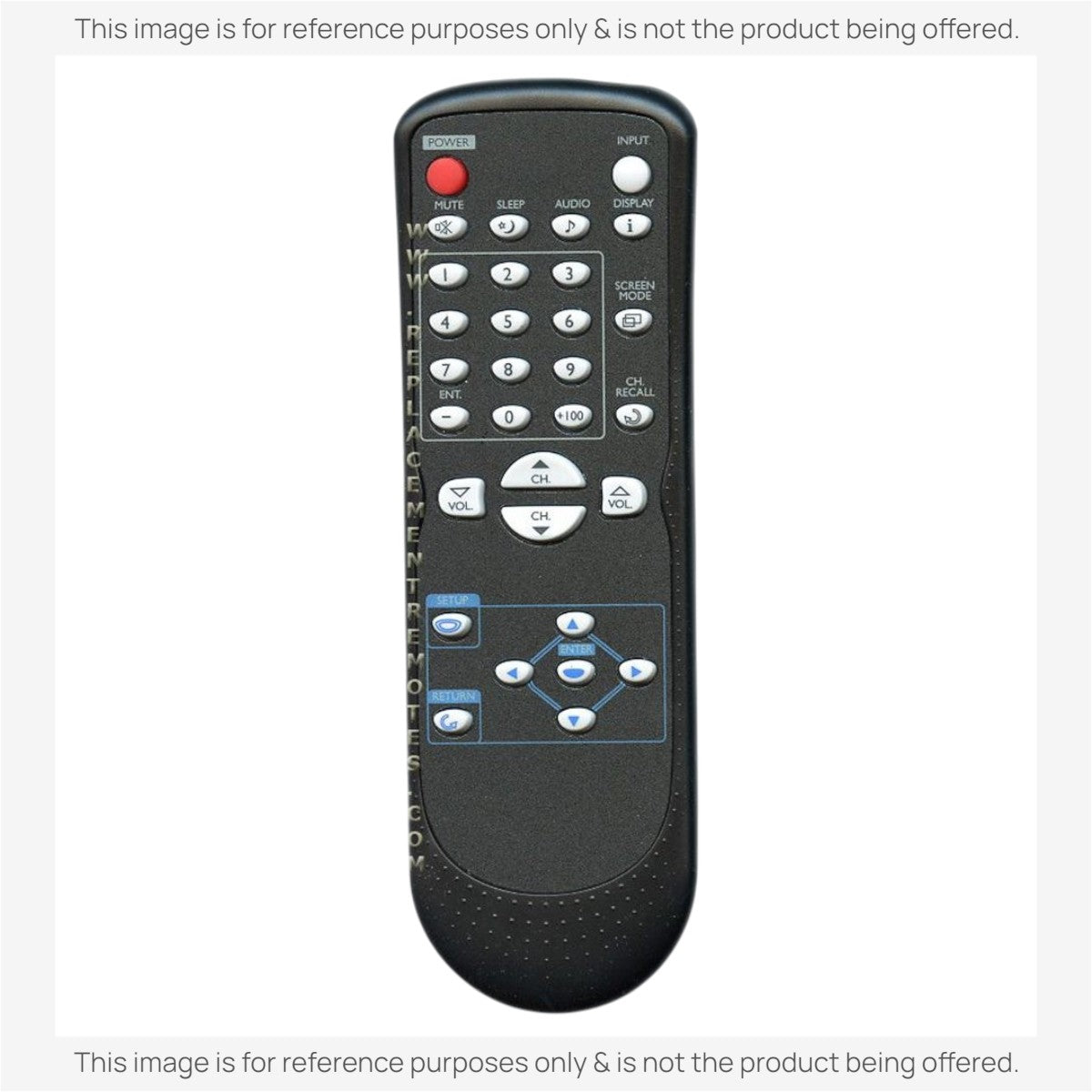Anderic universal TV remote control with large, easy-to-read buttons for Funai, Dynex, and Emerson television models.