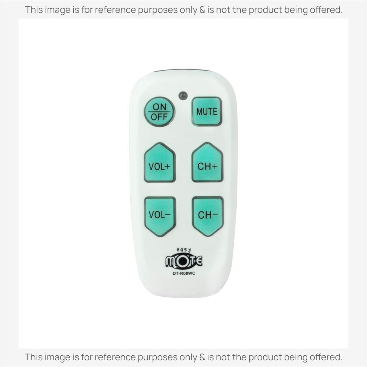 Anderic universal TV remote with large, glow-in-the-dark buttons for easy volume and channel control.