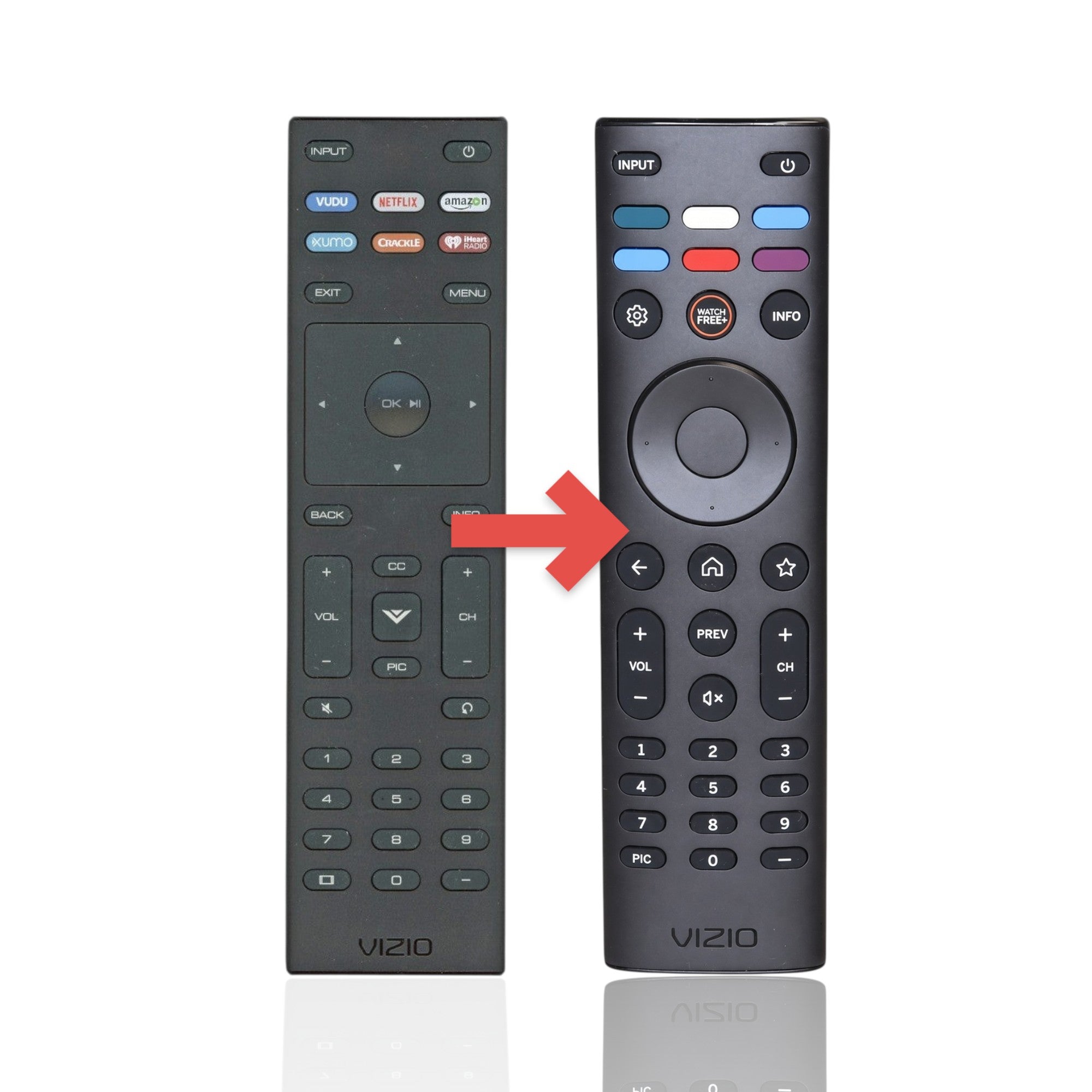 Anderic replacement remote control for Vizio SmartCast TVs with dedicated streaming app buttons and black finish