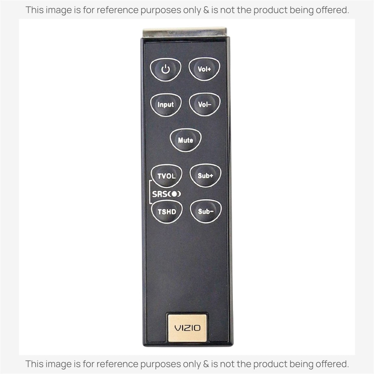 Anderic substitute remote control for Vizio sound bars featuring a black rectangular design with white button labels.