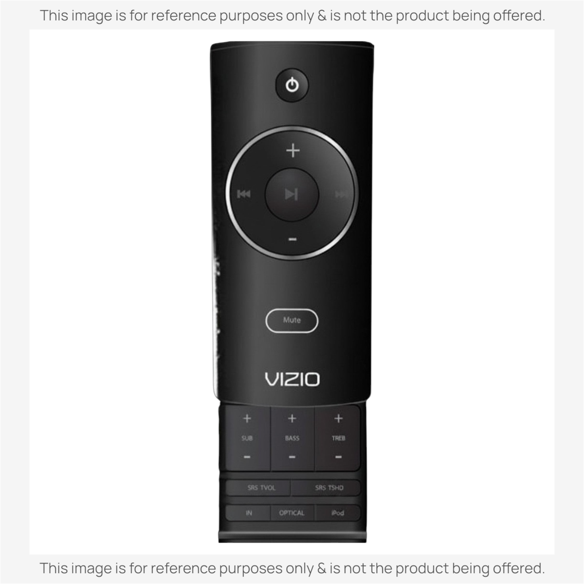 Anderic substitute remote control for Vizio VHT215 sound bar featuring a black plastic design with playback controls