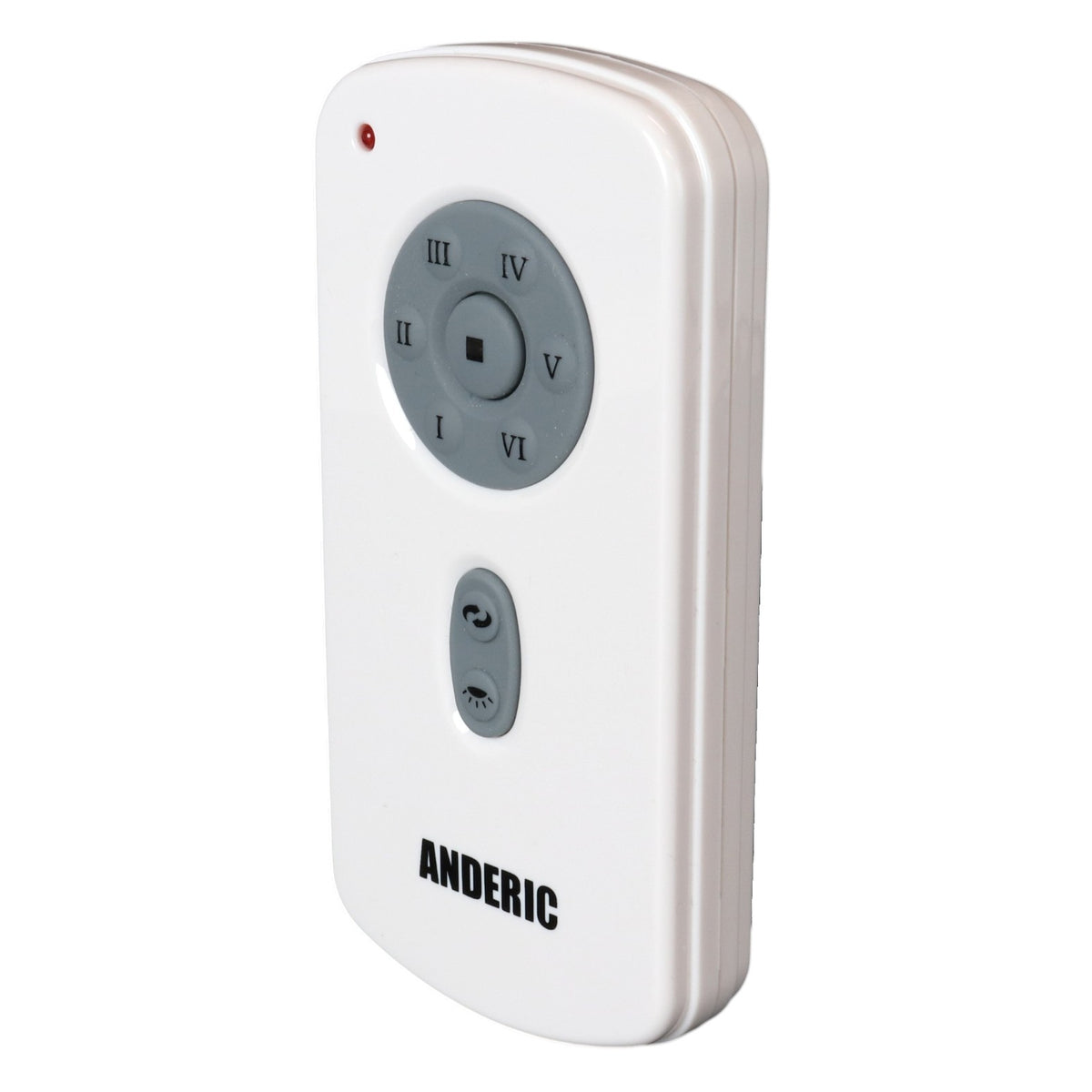 Anderic RR787T white ceiling fan remote control for Hunter and Casablanca DC fans with six speed settings