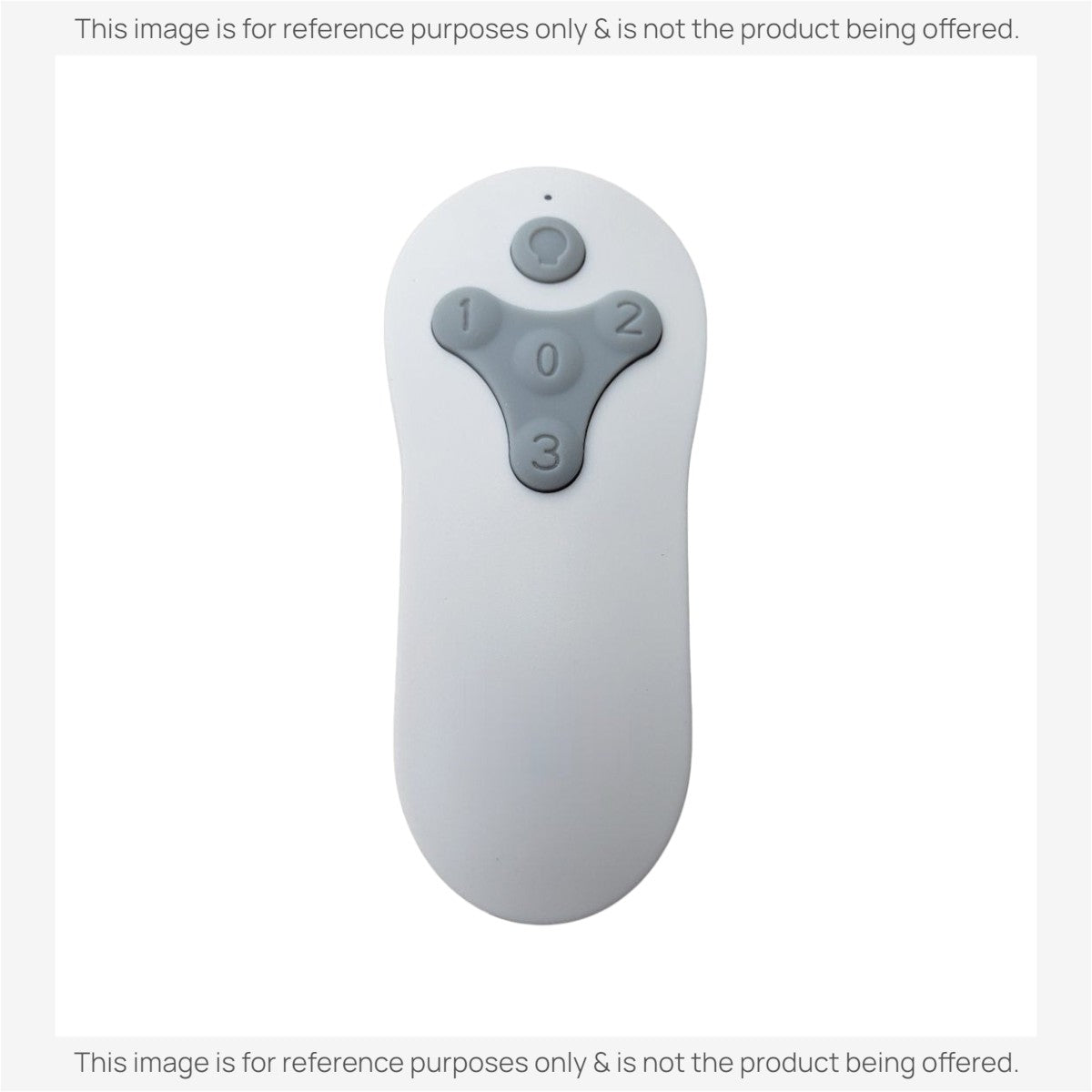 Anderic white handheld ceiling fan remote control with grey buttons for speed and light settings